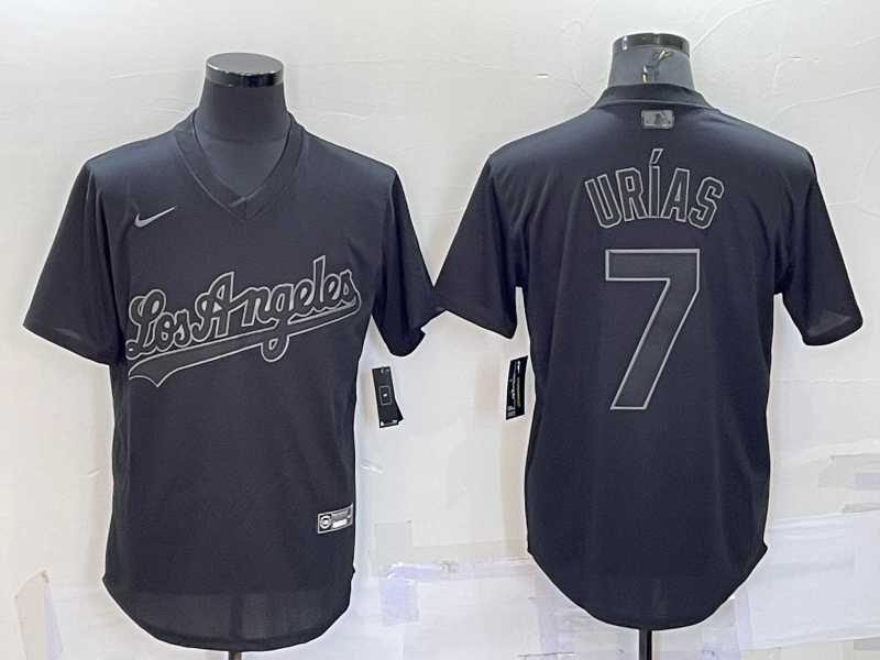 Men's Los Angeles Dodgers #7 Julio Urias Black Pullover Turn Back The Clock Stitched Cool Base Jersey,We sell and wholesale Men's Los Angeles Dodgers #7 Julio Urias Black Pullover Turn Back The Clock Stitched Cool Base Jersey on line form chian!